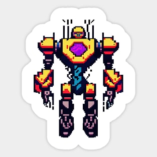 Space robot retro pixel art Sticker